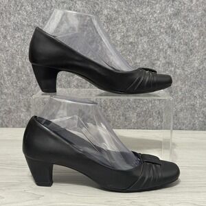 Comfort Plus by Predictions Black Low Heel Pumps Women's Size 6.5